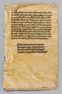 Ars Minor kirjoittanut Aelius Donatus, painanut Konrad Dinckmut, Ulm, n.1476-80 (blockbook) tekijältä German School
