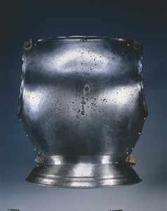 Taustalevy, n. 1510-1530 (teräs mustalla maalilla, nahkahihnat) tekijältä German School