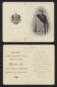 Juhla Saksan keisari Wilhelm II:n syntymäpäivän kunniaksi Frankfurtissa 27. tammikuuta 1897 (litho) tekijältä German School