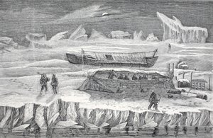 Bivouac in Boats, pub. Lontoo 1874 tekijältä German School