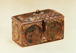 Arkku, 1200-luku (champleve emali kuparilla)