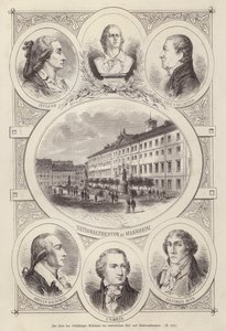 Tuomioistuimen ja kansallisteatterien satavuotisjuhla, Mannheim, Saksa (kaiverrus) tekijältä German School