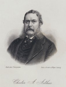 Chester A Arthur, yhdysvaltalainen poliitikko ja Yhdysvaltain 21. presidentti (kaiverrus) tekijältä German School
