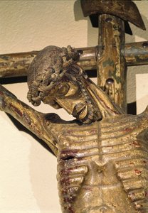 Kristus ristillä, nimeltään Le Devot Christ, 1307 (puu) (yksityiskohta)