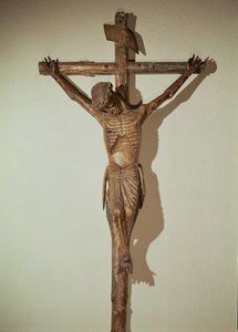 Kristus ristillä, nimeltään Le Devot Christ, 1307 (puu)