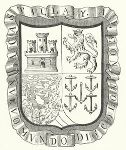 Christopher Columbuksen vaakuna (kaiverrus) tekijältä German School