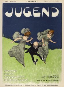 Kansikuva Jugend-lehden 1896 tekijältä German School
