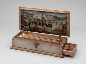 Prinssi Otto von Hessen varsijousipulttilaatikko, 1615 (maalattu puu) (katso myös 312141-43)
