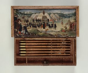 Prinssi Otto von Hessen varsijousipulttilaatikko, 1615 (maalattu puu) (katso myös 312140-312143)