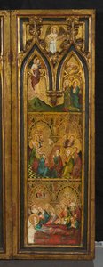 Ristiinnaulitseva triptyykki (aiemmin Estoutevillen triptyykki) (oikea siipi), n. 1374 (tempera paneelissa) tekijältä German School