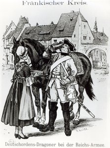 Teutoniritarien lohikäärme vuonna 1757 tekijältä German School