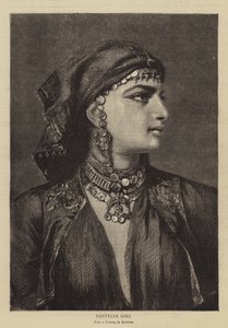 Egyptiläinen tyttö (kaiverrus) tekijältä German School