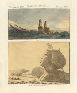 Egyptiläiset antiikki (värillinen kaiverrus) tekijältä German School