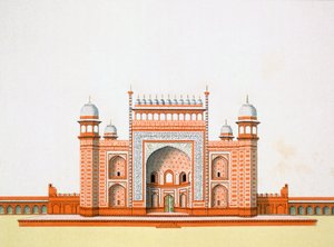 Sisäänkäynti Taj Mahaliin tekijältä German School