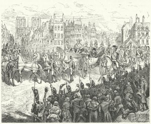 Kuningas Ludvig XVIII:n saapuminen Pariisiin, 1814 tekijältä German School