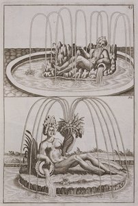 Suihkulähteet, Georg Andreas Bocklerin (1617-85) Architectura Curiosa Nova, julkaistu 1704 tekijältä German School