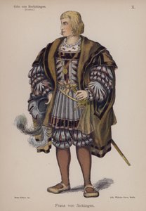 Franz von Sickingen, Goethen teoksesta Gotz von Berlichingen (värilitho) tekijältä German School