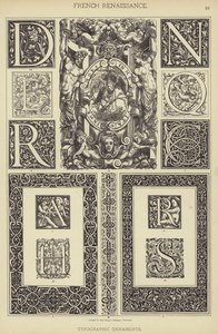 Ranskan renessanssi, typografiset koristeet (värilitho) tekijältä German School