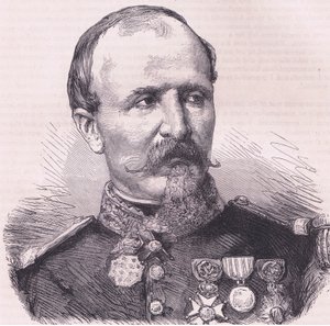 Kenraali Chanly, Cassells, Ranskan ja Saksan välisen sodan historia, julkaissut Cassell and Company Limited, n. 1890 (litho) tekijältä German School