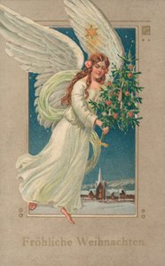 Saksalainen joulukortti (väri litho) tekijältä German School