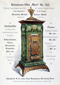 Saksalainen jugendtyylisen kattilan mainos, 1800-luvun loppu tekijältä German School