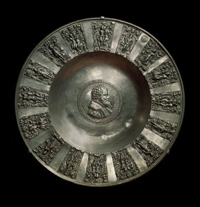 Saksalainen taide: tinasaksinen astia noin 1560. Pariisi, Louvre-museo tekijältä German School
