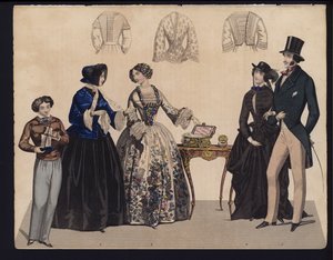 Saksalainen muotilevy, 1800-luvun puoliväli tekijältä German School