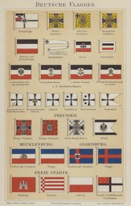 Saksan liput (väri litho) tekijältä German School