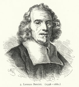 Gian Lorenzo Bernini, italialainen barokkiveistäjä ja arkkitehti (kaiverrus) tekijältä German School