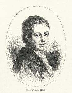 Heinrich von Kleist, saksalainen runoilija, näytelmäkirjailija, kirjailija ja novellikirjailija (litho) tekijältä German School