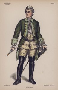 Hermann, Friedrich Schillerin teoksesta Die Rauber (The Robbers) (värilitho) tekijältä German School
