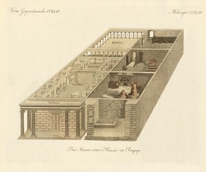 Panzan koti Pompejissa (värillinen kaiverrus) tekijältä German School