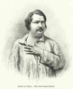 Honore de Balzac, ranskalainen kirjailija ja näytelmäkirjailija (litho) tekijältä German School