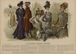 Illustrirte Frauen-Zeitungin kuvitus (värilitho) tekijältä German School