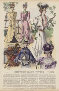 Illustrirte Frauen-Zeitungin kuvitus (värilitho) tekijältä German School
