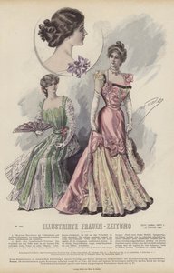 Illustrirte Frauen-Zeitungin kuvitus (värilitho) tekijältä German School