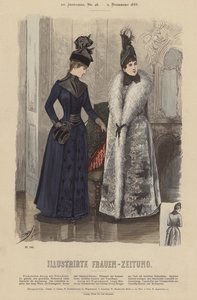 Illustrirte Frauen-Zeitungin kuvitus (värilitho) tekijältä German School