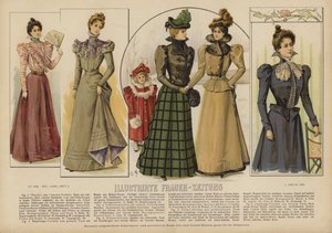 Illustrirte Frauen-Zeitungin kuvitus (värilitho) tekijältä German School