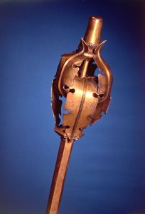 Pyhän Rooman valtakunnan keisarillinen valtikka, Länsi-Saksa, 1300-luvun alku (kullattua hopeaa) tekijältä German School