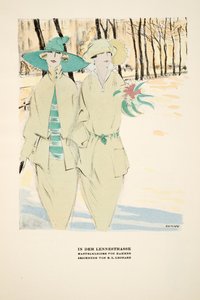 "In Der Lennestrasse", Hammerin takkien mainos, Styl-lehdestä, julkaisu 1922 (pokkaripainatus). tekijältä German School