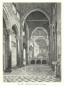 Santa Maria della Pieven kirkon sisustus, Arezzo, Italia (kaiverrus) tekijältä German School