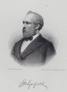 James A Garfield, yhdysvaltalainen poliitikko ja Yhdysvaltain 20. presidentti (kaiverrus) tekijältä German School