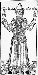 Juutalainen ylipappi, Hartmann Schedelin Liber Chronicarum -julkaisusta, julkaistu Nürnbergissä, 1493 tekijältä German School