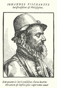 Johann Fischart, saksalainen satiiri ja publicisti (kaiverrus) tekijältä German School