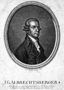 Johann Georg Albrechtsberger (1736-1809), kaiverrus C.F. Riedel tekijältä German School