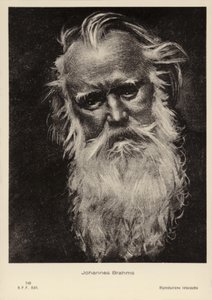 Johannes Brahms, saksalainen säveltäjä ja pianisti (1833-1897) tekijältä German School