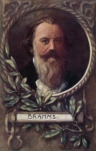 Johannes Brahms, saksalainen säveltäjä ja pianisti (värilito) tekijältä German School