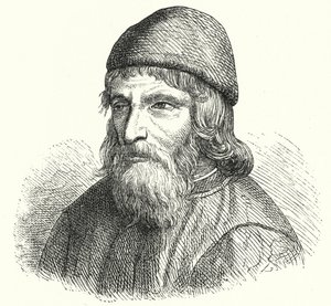 Johannes Trithemius, saksalainen benediktiiniapotti ja polymaatti (kaiverrus) tekijältä German School