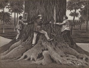 Korner Eiche zu Dallwitz (litho) tekijältä German School