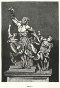 Laocoon ja hänen poikansa, antiikin kreikkalainen tai roomalainen veistos, joka kaivettiin Roomassa vuonna 1506 (kaiverrus) tekijältä German School